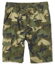 Childrens Place Green Camo Cargo Shorts 